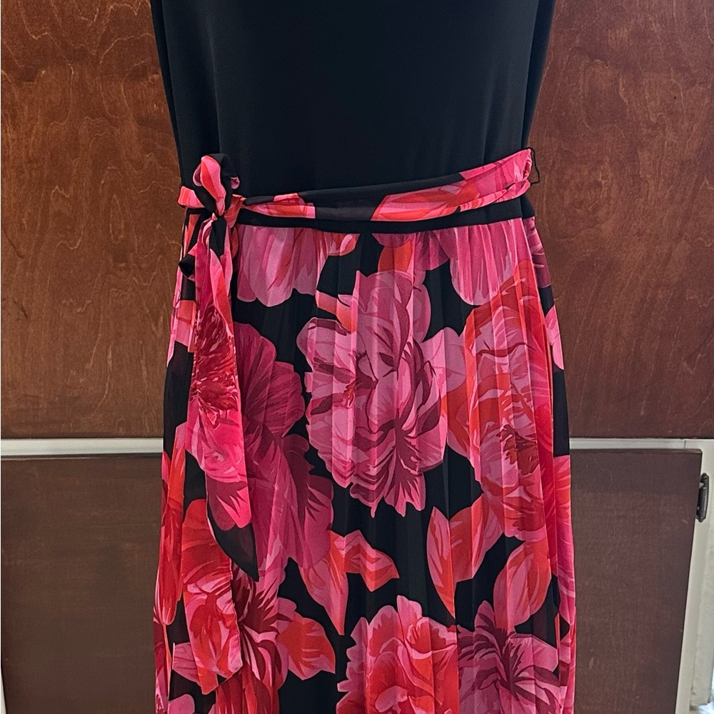 Floral Black and Pink Dress